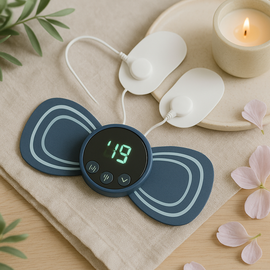 Portable Electric Intelligent Mini Neck Massager Patch for Back and Shoulder Massager With Pad and Remote